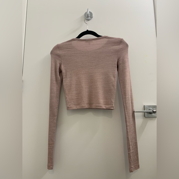 ARITZIA Wilfred Free Mauve Crop Top in XXS - Picture 2 of 4
